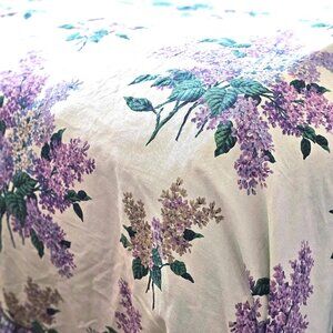 Vintage Cotton Floral Lilac Ruffled Twin Duvet Cover